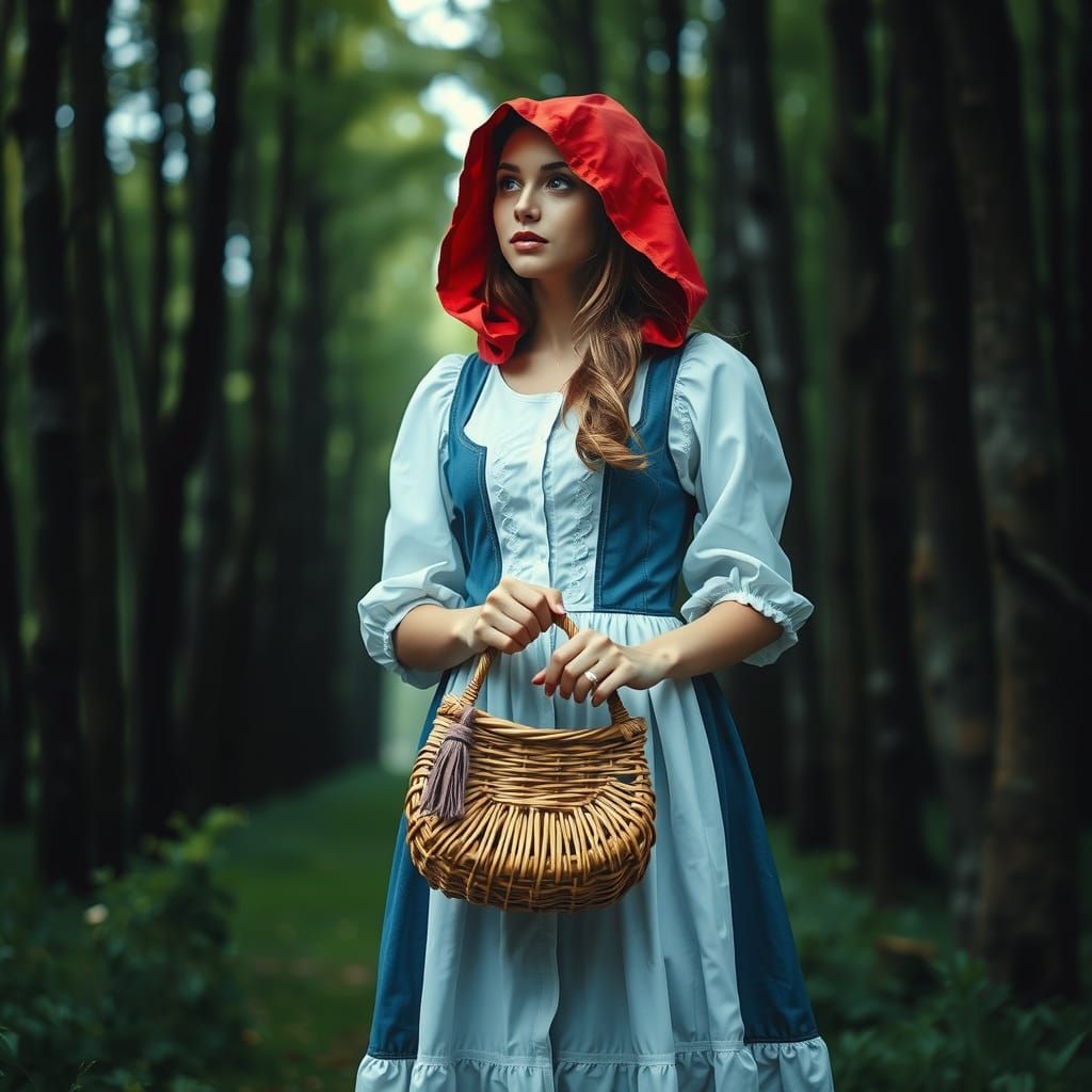 Little Red Riding Hood in the Forest
