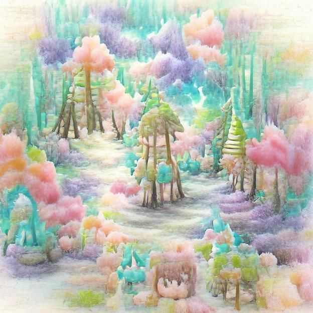 Enchanted Forest with Bioluminescent Flora