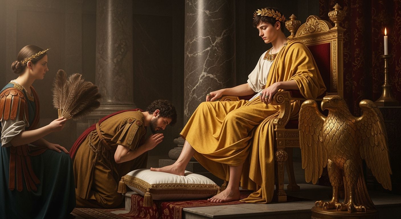 Roman Emperor on Eagle Throne, Florentine Style