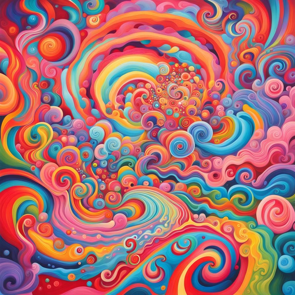 Radiant Transdimensional Anomaly in Psychedelic Pop Art