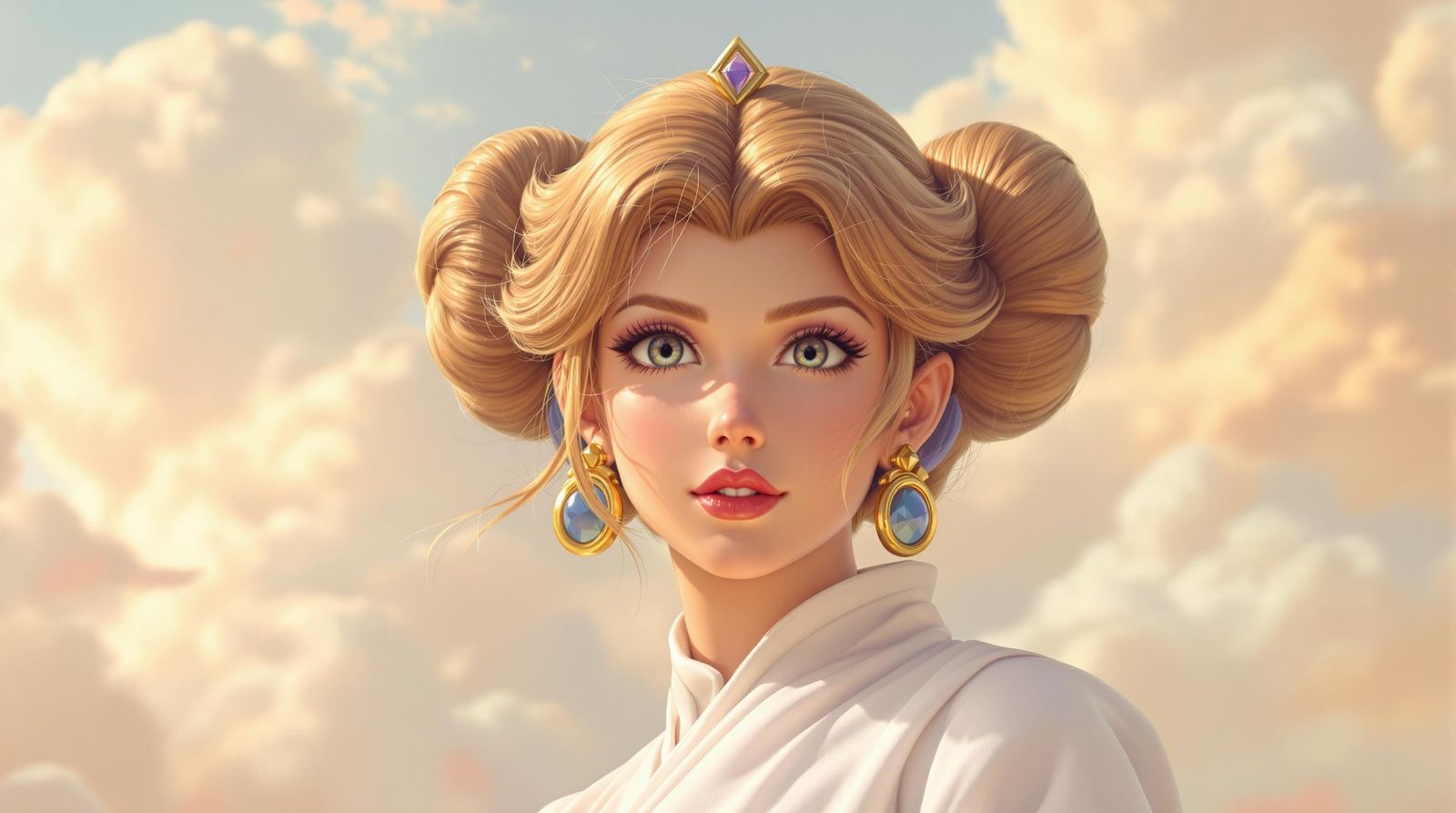 Galactic Princess in Regal Attire