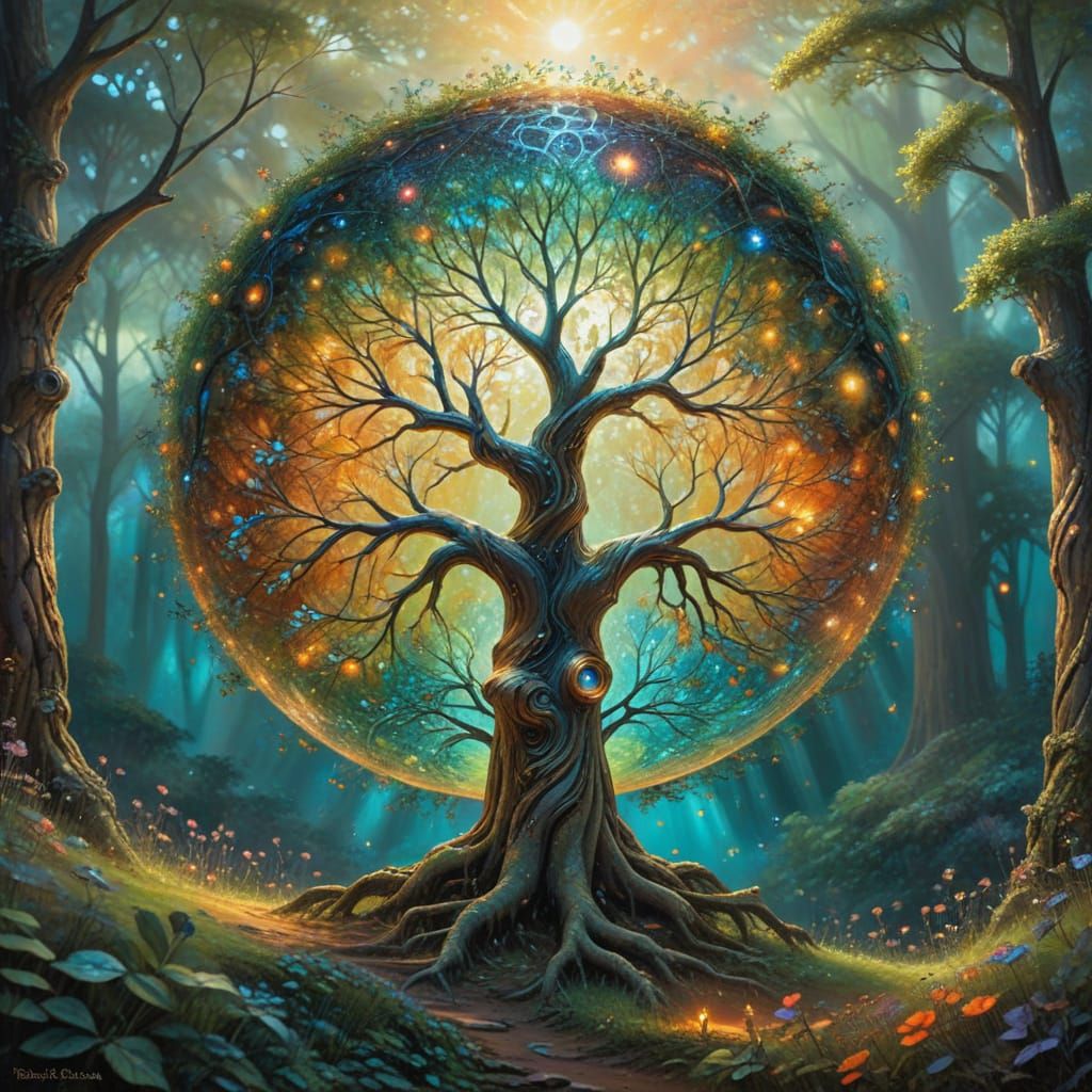 Surrealist Masterpiece: Luminous Being Embodies Harmony in V...