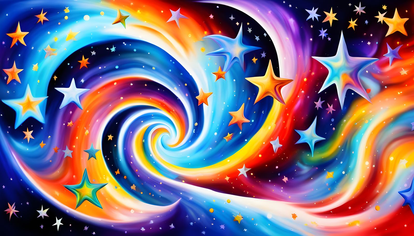 A bustling sky scene 
Études sur le tourbillon et les étoiles
Thanks to @millennium