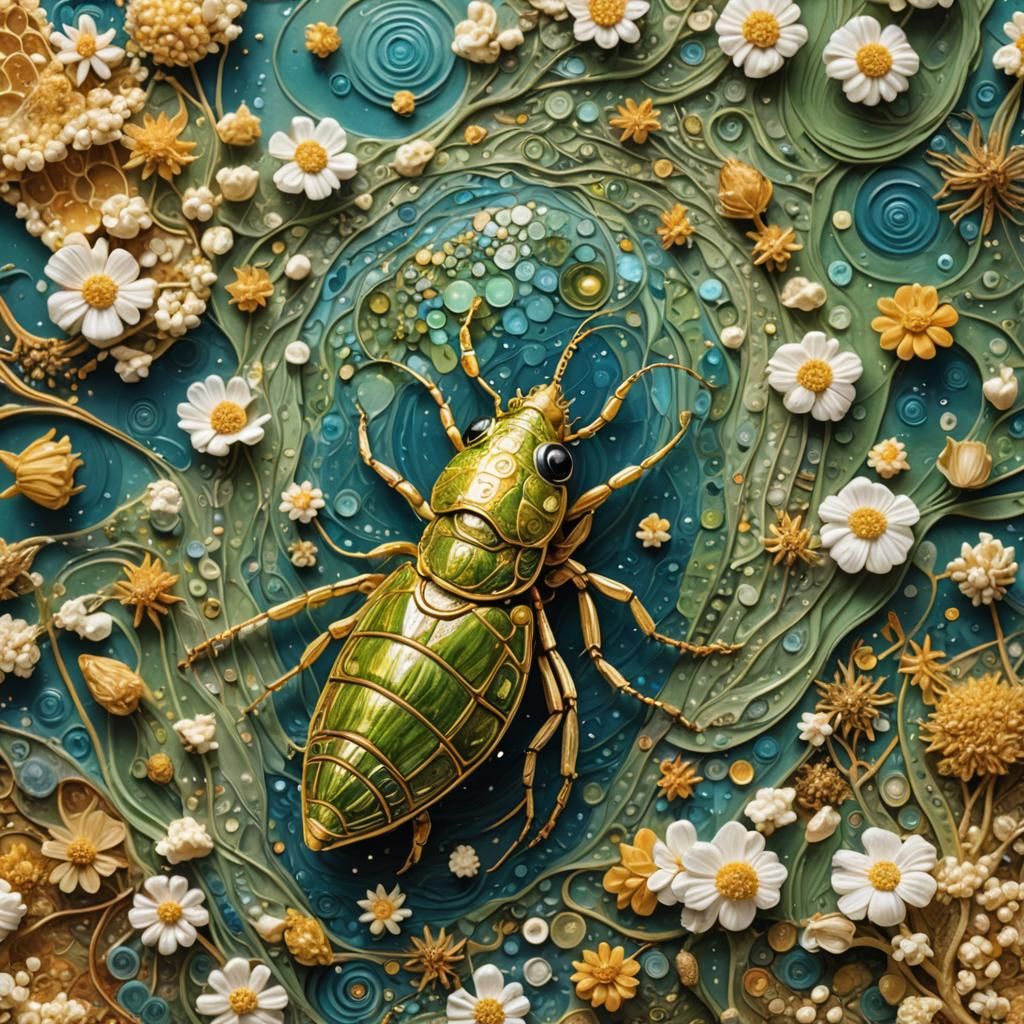 Daphnia Magna: Hyperrealistic Quantum Zentangle