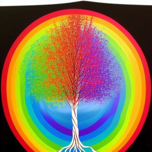 Rainbow Tree of Life Art