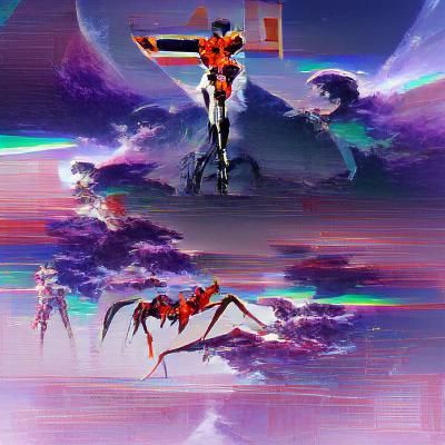 Abstract Evangelion AI Interpretation