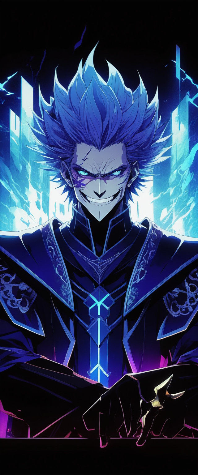Regal Evil King Reigns Supreme in Vibrant Anime Art