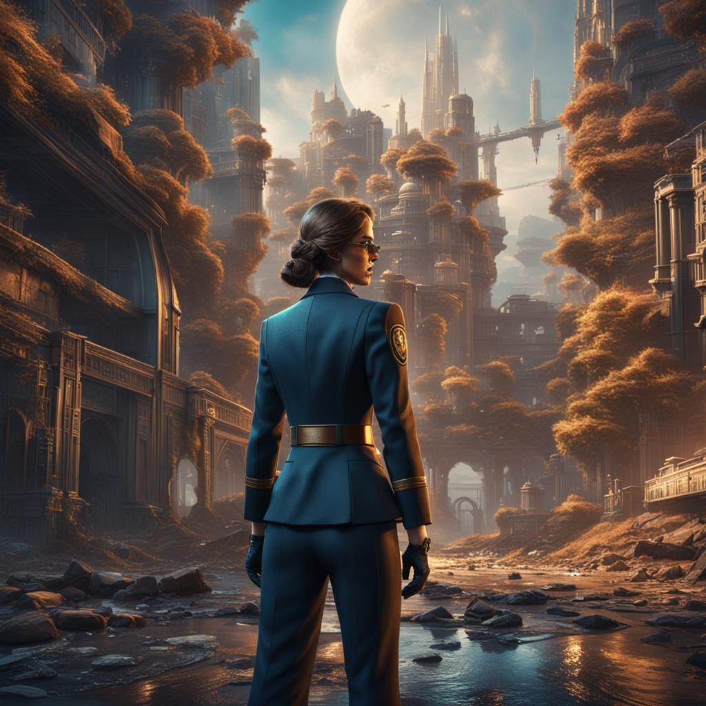 Science Fiction Diplomat: Secret Agent in Matte Painting