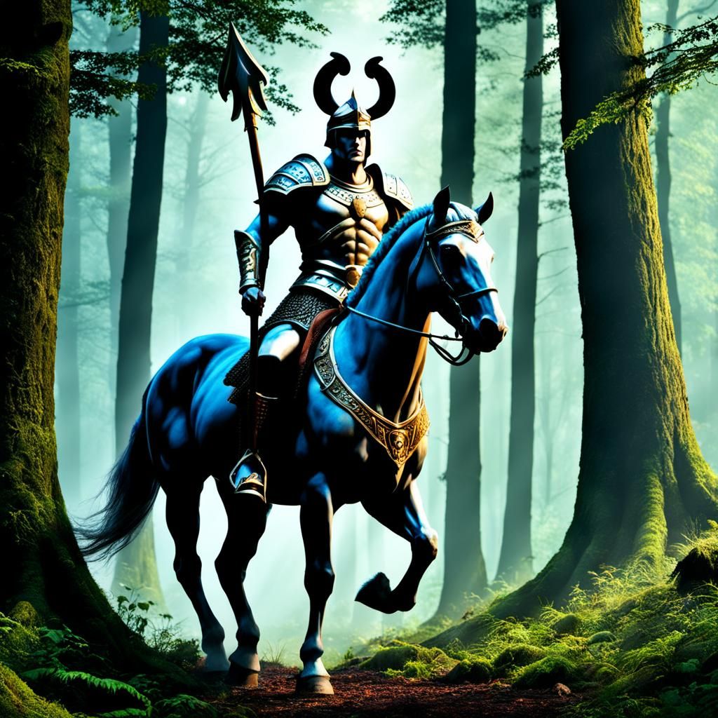 Centaur Centurion in Spooky Woodland Forest