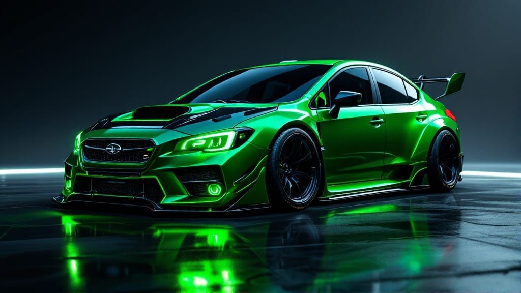 Green Lantern Subaru WRX: Hyper-Realistic 8K Rendering
