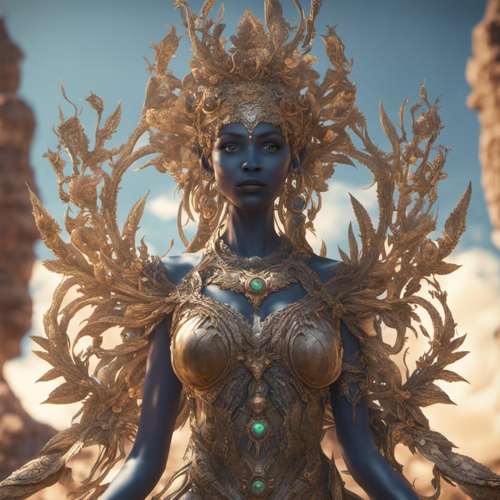 Earth Goddess Saving Humanity with Alkaloids