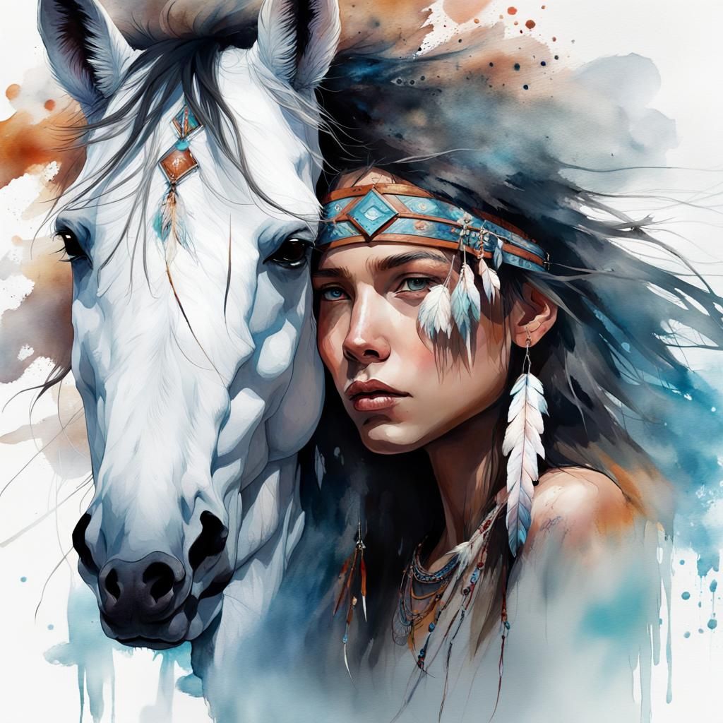 Girl and horse