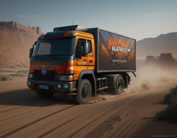 Paris Dakar Truck Rally: Detailed Matte Painting