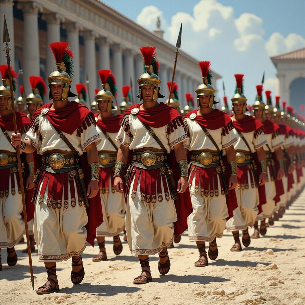 Gauls in Roman Dress March to War