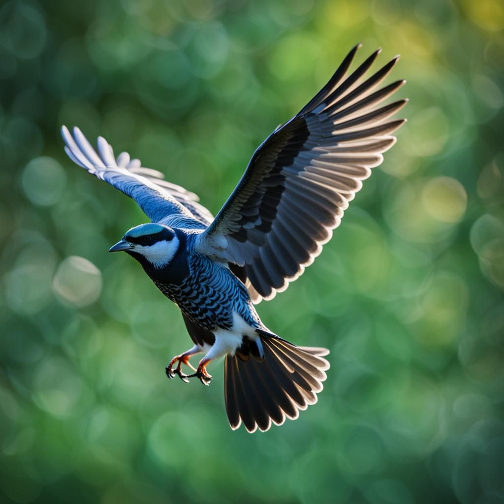 Tit Bird Taking Flight: Professional Bird Photography