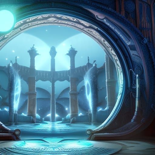 Magical Stargate in Detailed Matte Painting