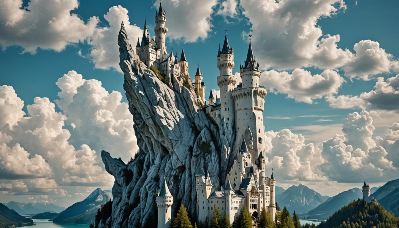 Surreal Goddess Head Carved into Cliffside