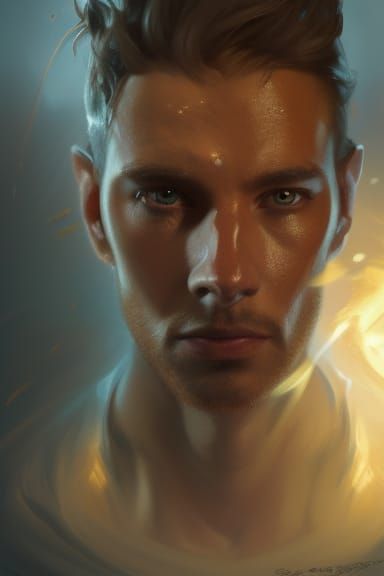 Sorcerer Portrait in Hyperdetailed Digital Art Style