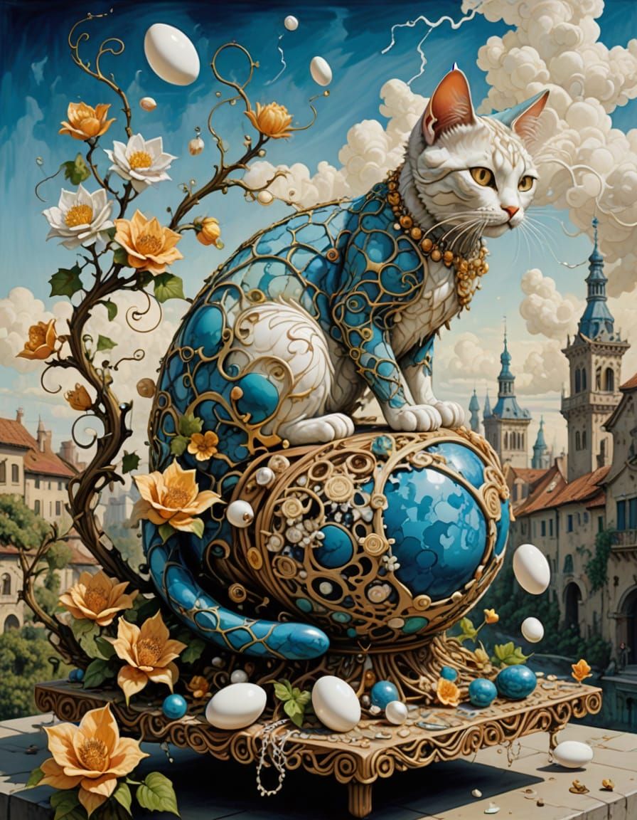 Whimsical Space Egg Sculpture Brings Joy and Prosperity to E...