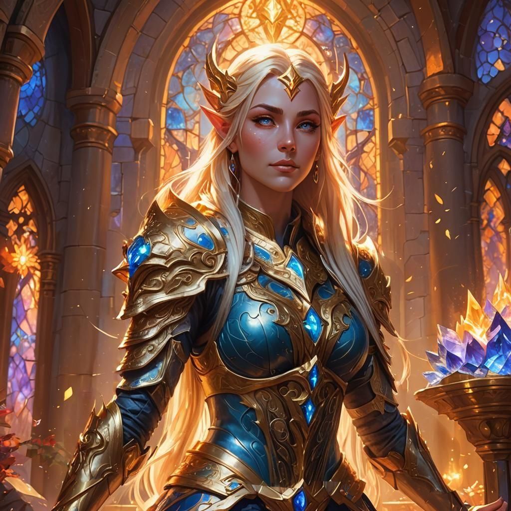 Radiant Blood Elf Paladin in Holy Light