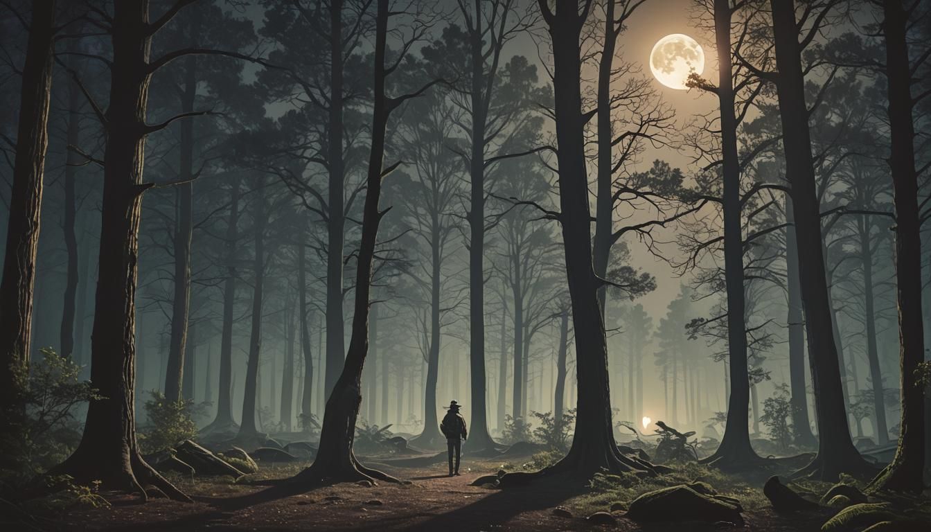 E.T. and Stranger Things: 1980s Moonlit Forest