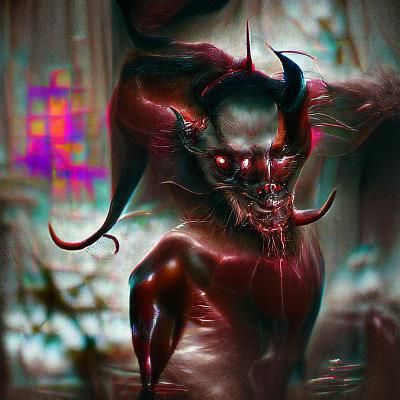Sinister Devil in Fantasy Art Style