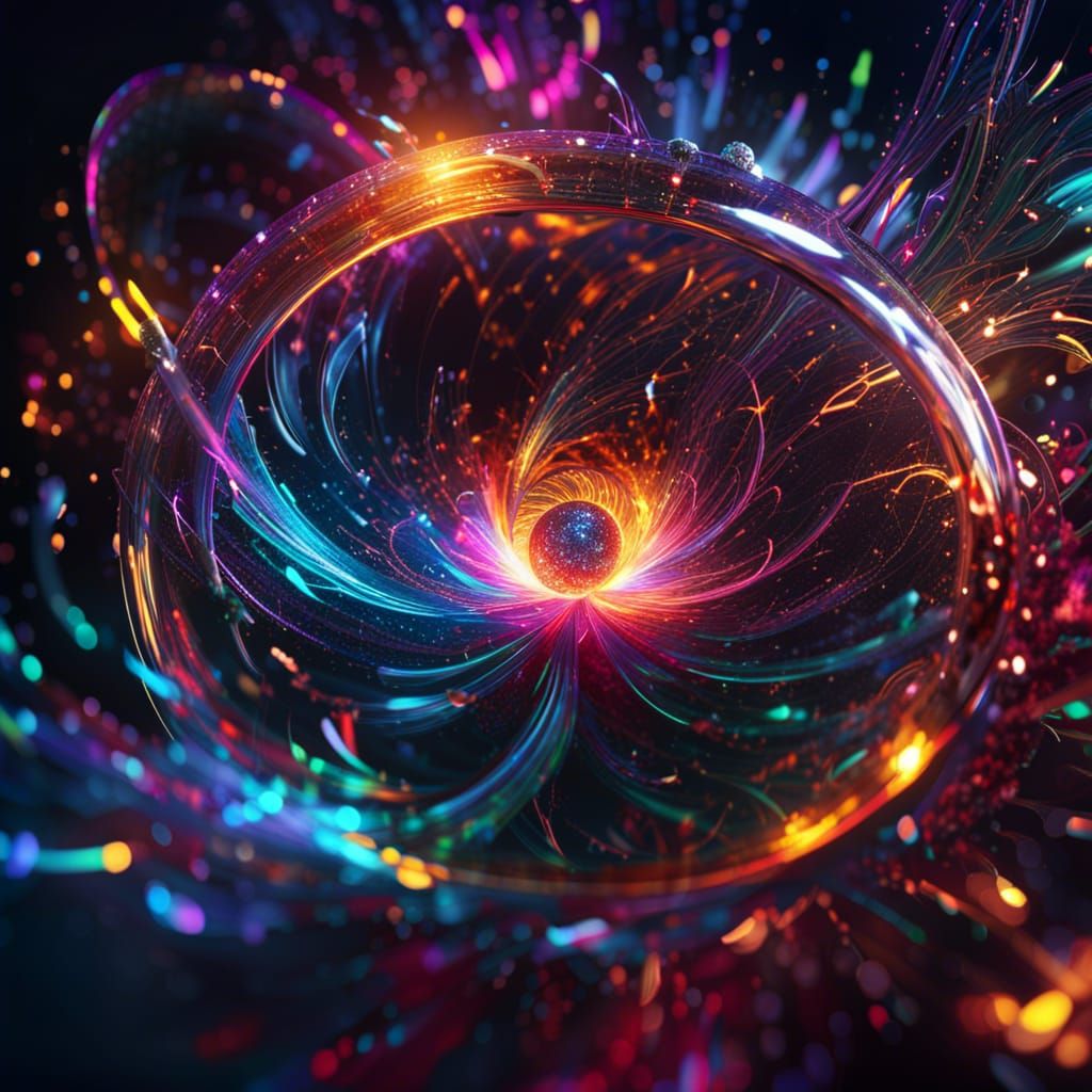 Hyperdetailed Quantum Particles in Vibrant Colors