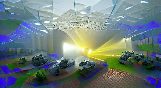 Futuristic Battlefield in Surreal Style