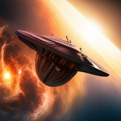 Alien Spaceship near Betelgeuse in Cinematic Detail