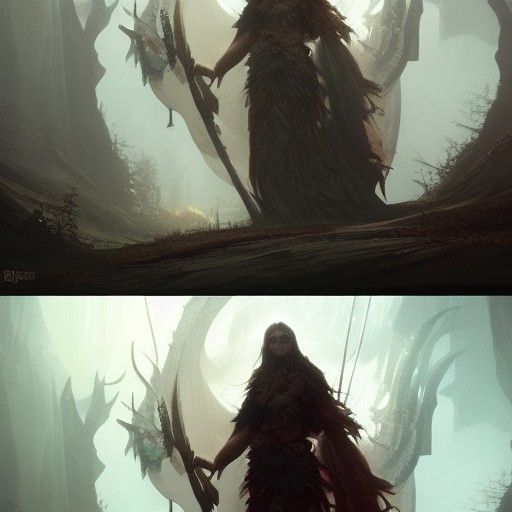 Druid in Dark Fantasy Style, 8k Resolution