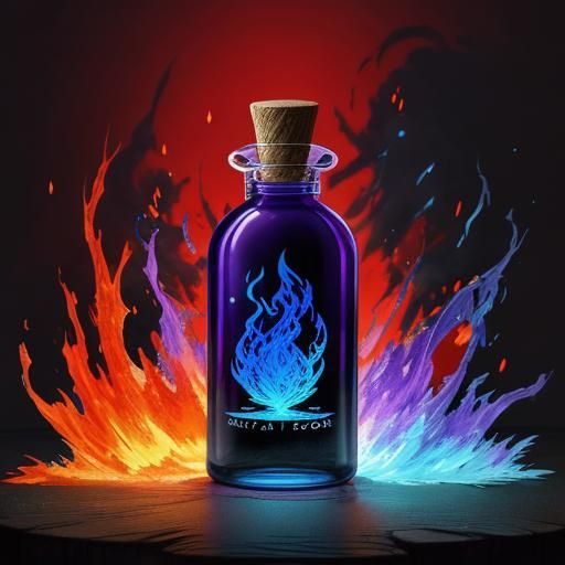 A fire potion bottle