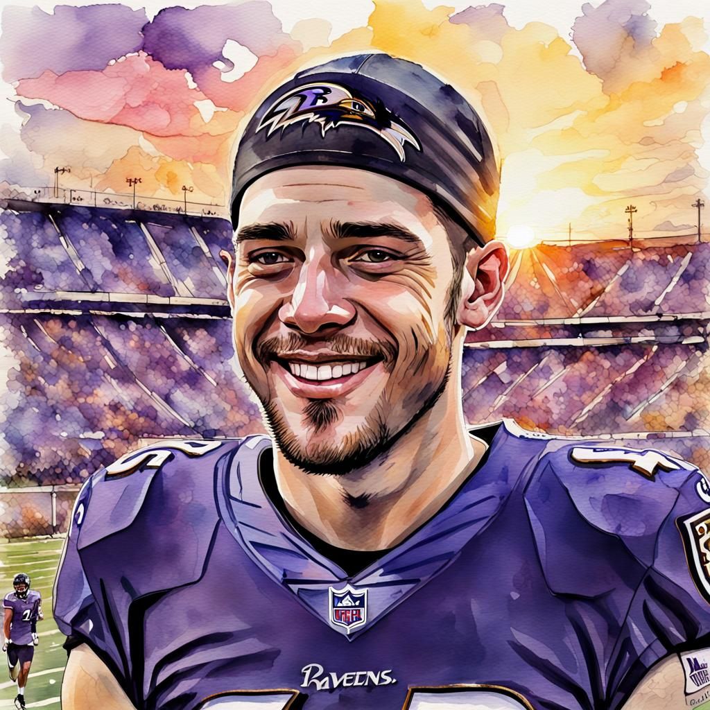 Smiling Portrait in Watercolor Style