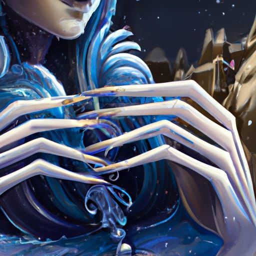 Detailed Winter Nail Design Concept Art
