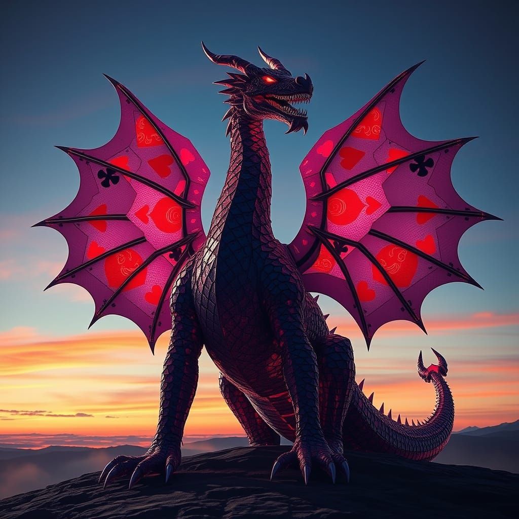 Poker Card Dragon Rises: A Digital Art Spectacle