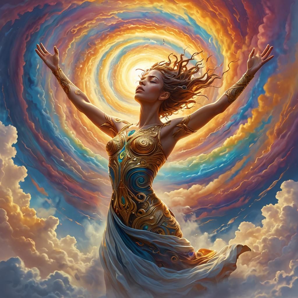 Majestic Being Shielding Earth: Hyperrealistic Concept Art