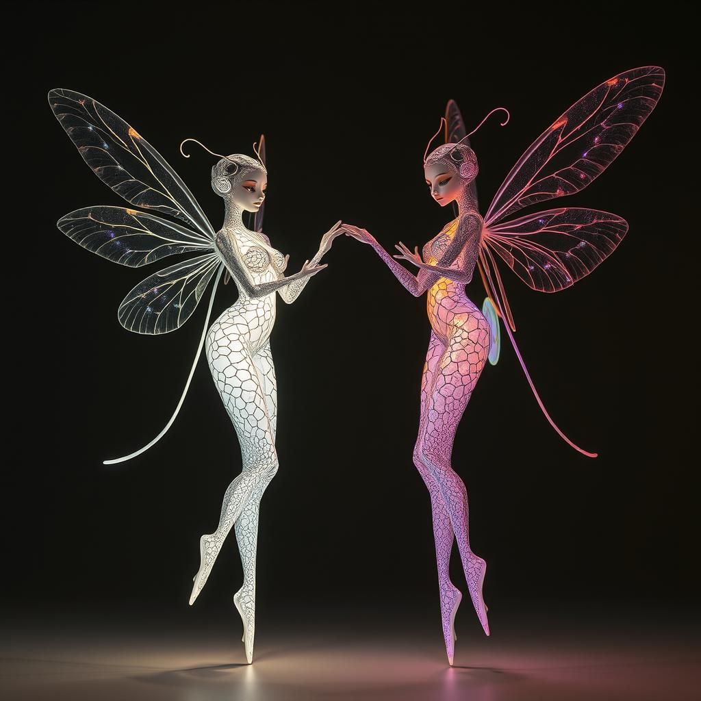 Luminous Fairies in Dreamlike Illustration