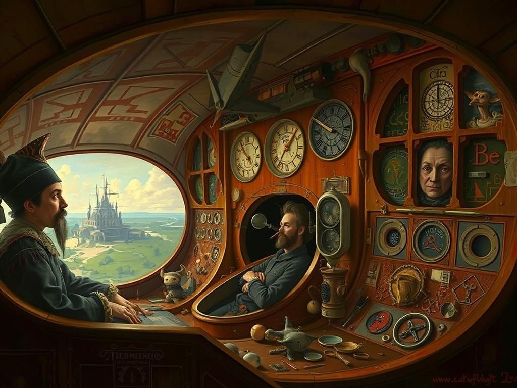 Medieval Airplane Cockpit in Netherlandish Style