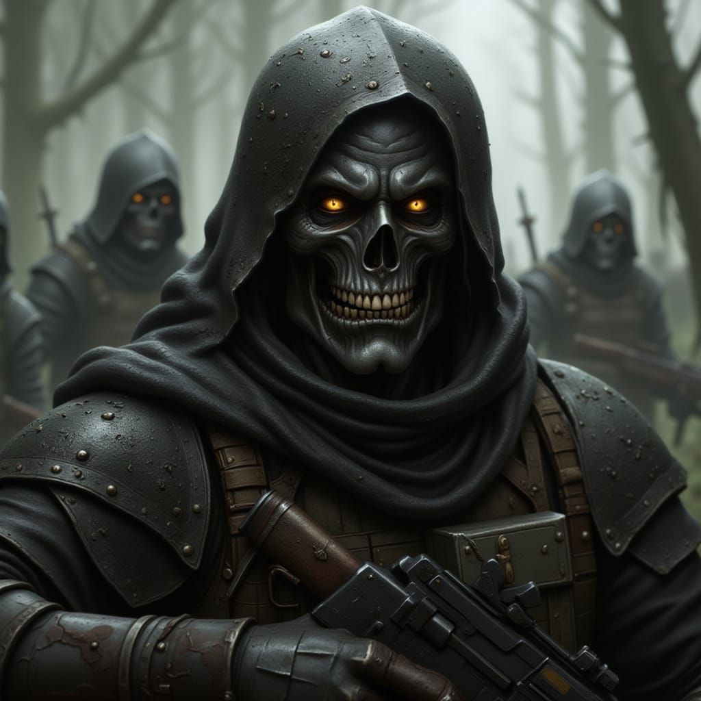 Grimdark Shadow Infantry with Digital Camouflage