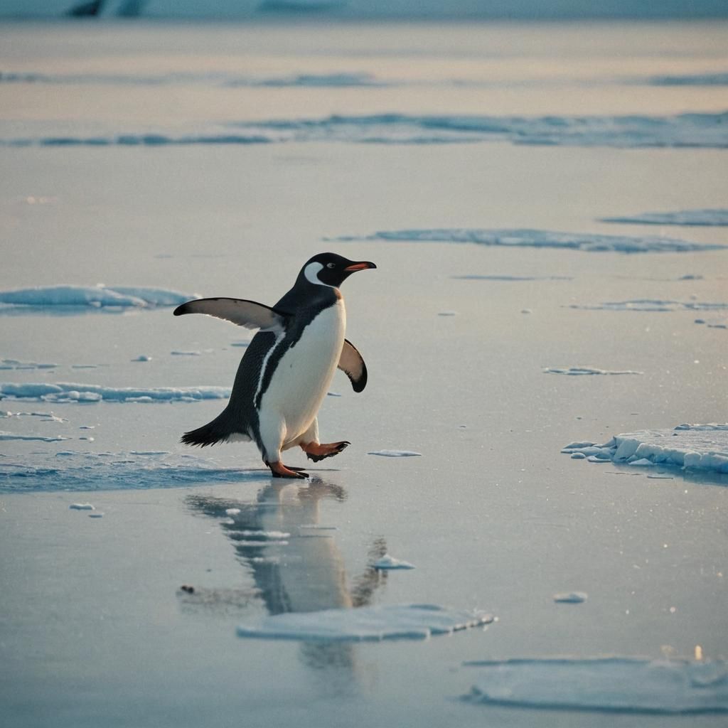 Penguin's Hilarious Slip: A Cinematic Still