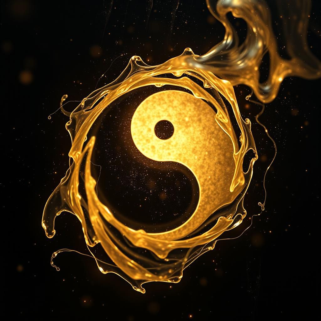 Taoist Philosophy Art: Dynamic Forces in Light