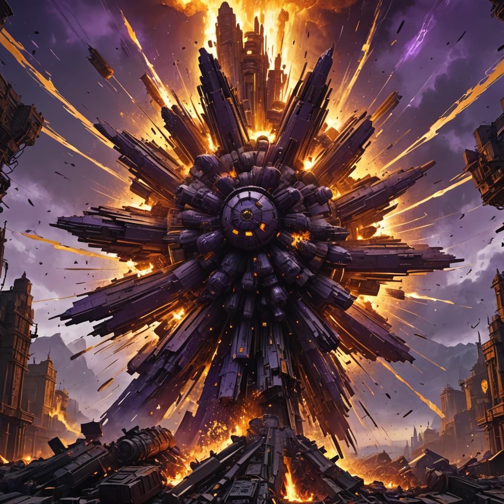 Nuclear Explosion: Dark Fantasy Concept Art