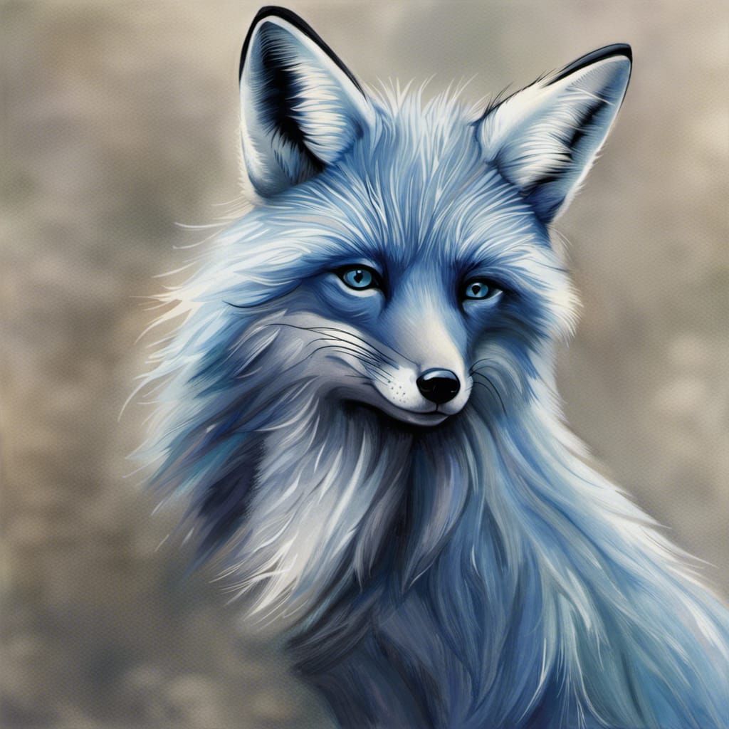 Striking Image of a Blue Fox