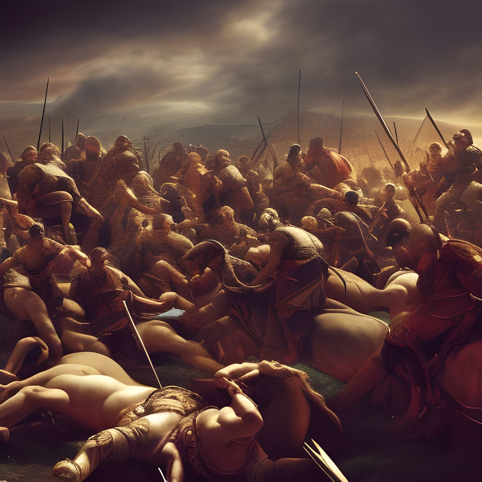 Hannibal's Army: Ancient Battle in Romanticist Style