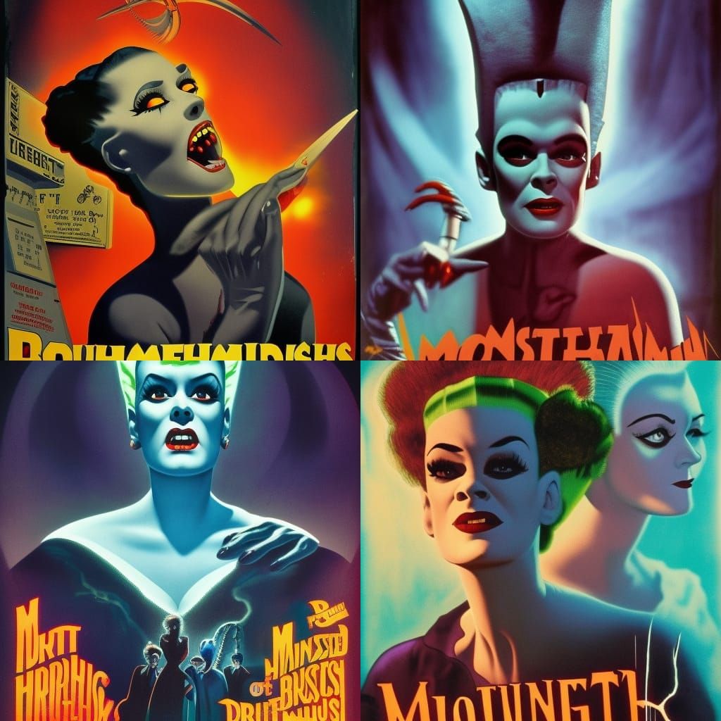 Vibrant 1950s Monster Movie Poster Art