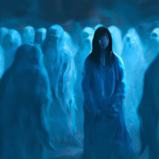 Epic Gathering: Girl and Friendly Blue Ghosts