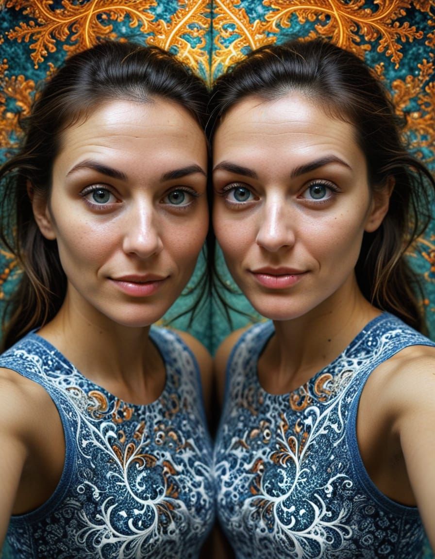 double fractal silly selfie duplication