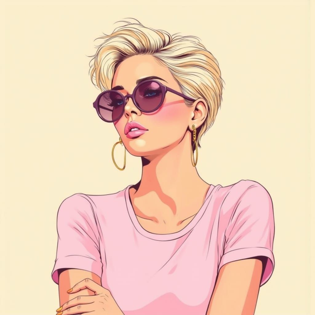 Cartoon Portrait in Playful Style