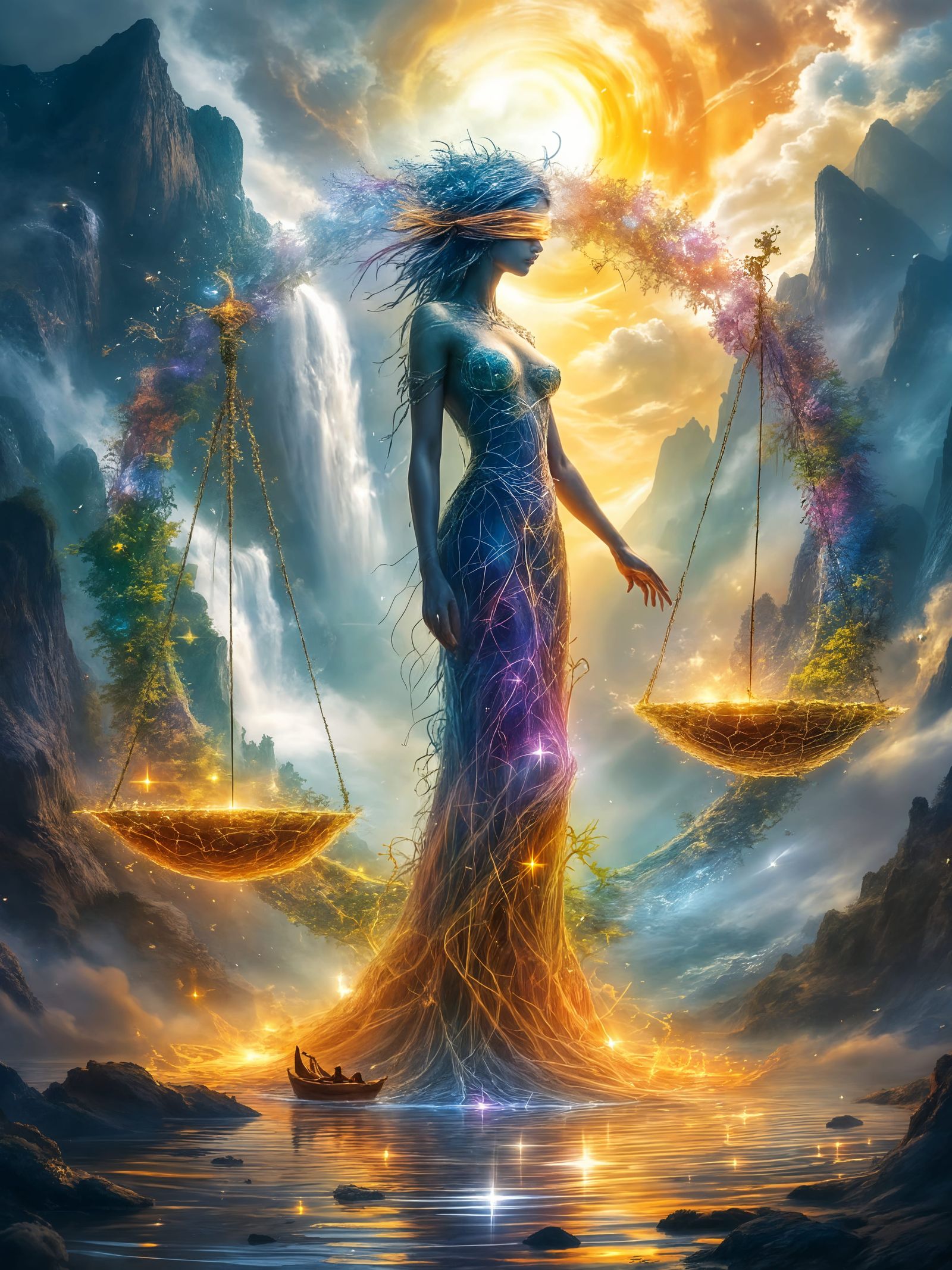 Goddess Themis in Balance of Nature