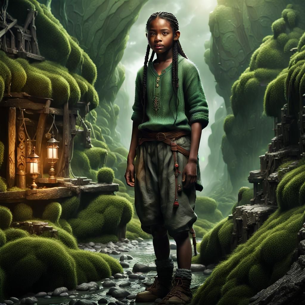 Black Female Hobbit Ready for Battle