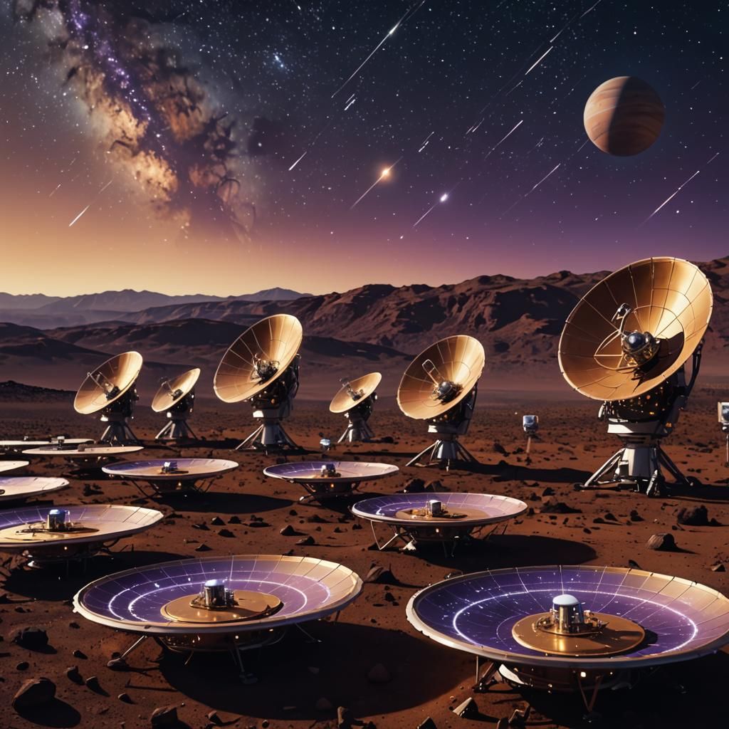 Radio Dishes on Mars Search for Extraterrestrial Life